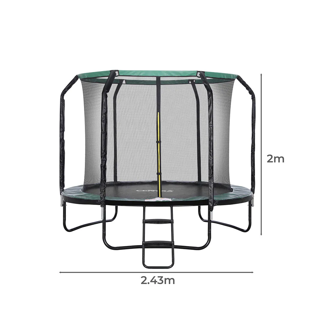 Centra Trampoline Round Trampolines Basketball set Safety Net Pad Mat 8FT