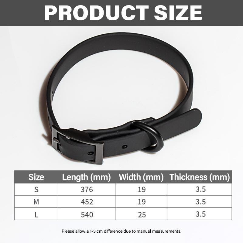PVC Dog Collar Working Dog Kennels Waterproof Soft Adjustable for Pets M Size