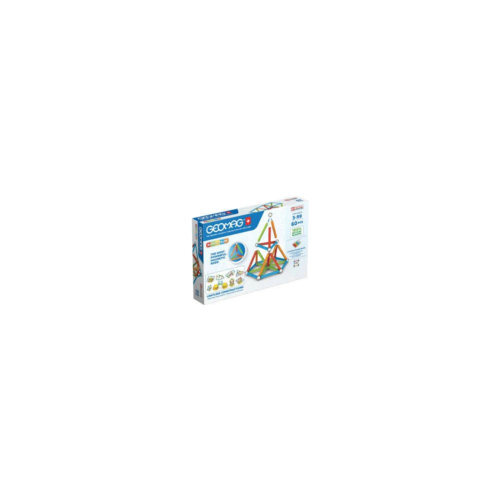 Geomag Geomag Magnetic Supercolor - 60 Pieces