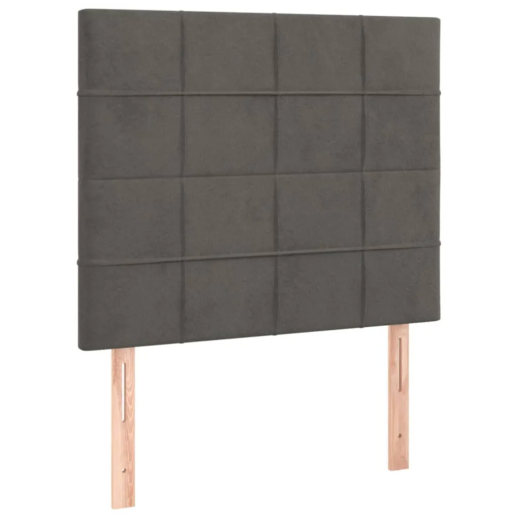 Headboards 2 pcs Dark Grey 80 cm Velvet 3116363 Headboards 2 pcs Dark Grey 80 cm Velvet 3116363