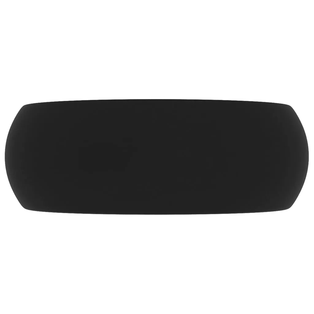 Luxury Wash Basin Round Matt Black 40x15 cm Ceramic 147008