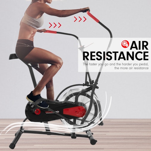 NNEDPE Powertrain Air Resistance Fan Exercise Bike Cardio - Black NNEDPE Powertrain Air Resistance Fan Exercise Bike Cardio - Black