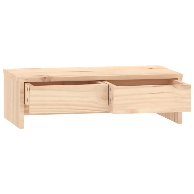 vidaXL Monitor Stand 50x27x15 cm Solid Wood Pine image number null