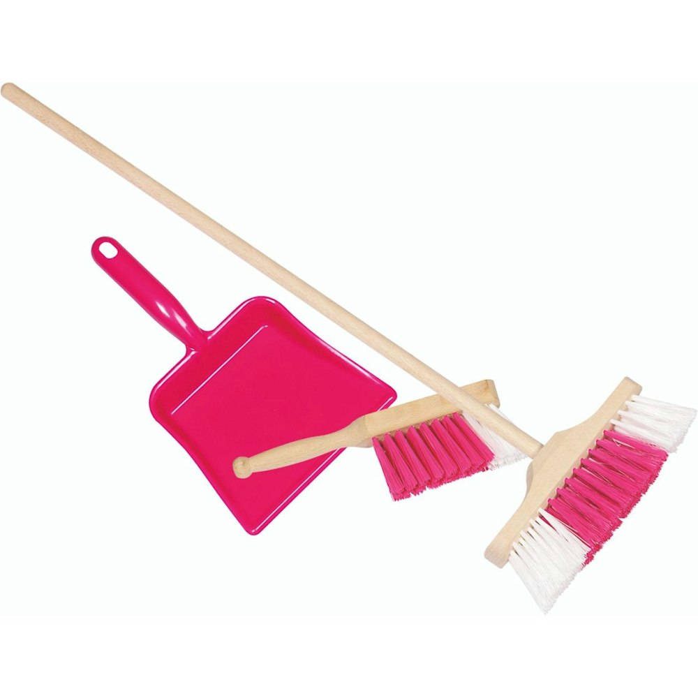Goki Plastic Dustpan, Handbroom And Broom